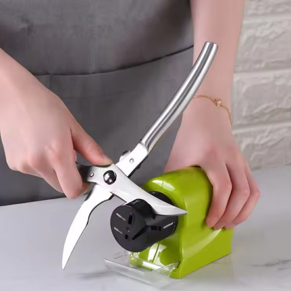 Aiguiseur Couteaux électrique 3 En 1 - Pour Lames Droites/dentelées, Ciseaux, USB, Silencieux