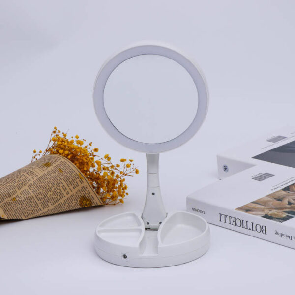 Miroir de Maquillage avec Lampe LED Rond – Éclairez Votre Beauté avec Précision – Image 4