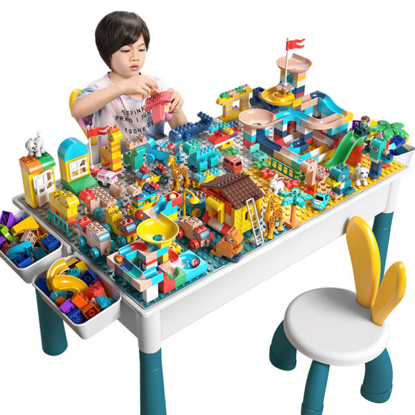 Table Multifonctionnelle avec Blocs de Construction – Stimulez l’Imagination de vos Enfants !