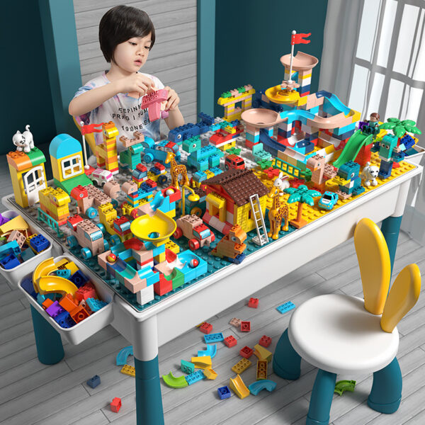 Table Multifonctionnelle avec Blocs de Construction – Stimulez l’Imagination de vos Enfants ! – Image 2