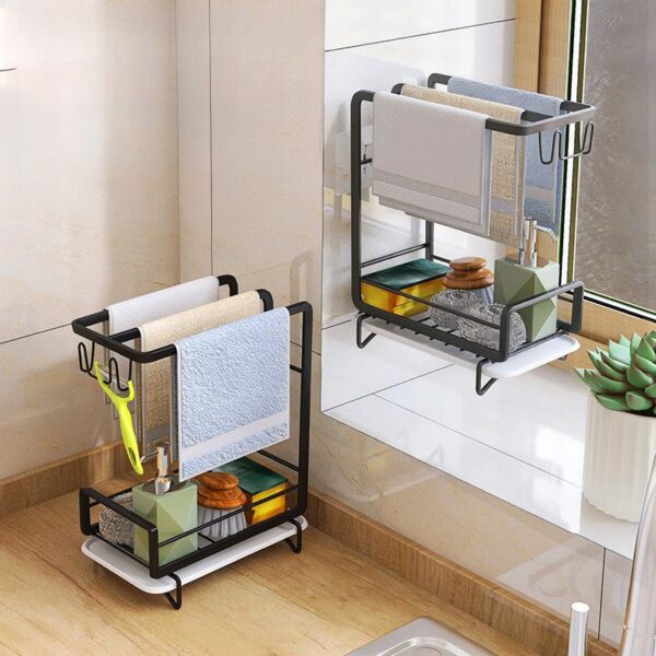 Porte-Éponge Multifonction – Organisateur de Cuisine Intelligent – Image 5